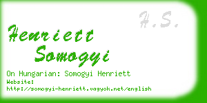 henriett somogyi business card